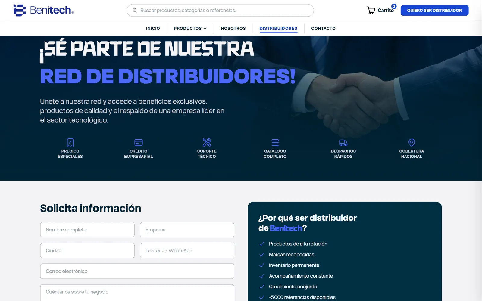 Benitech: pantalla 2
