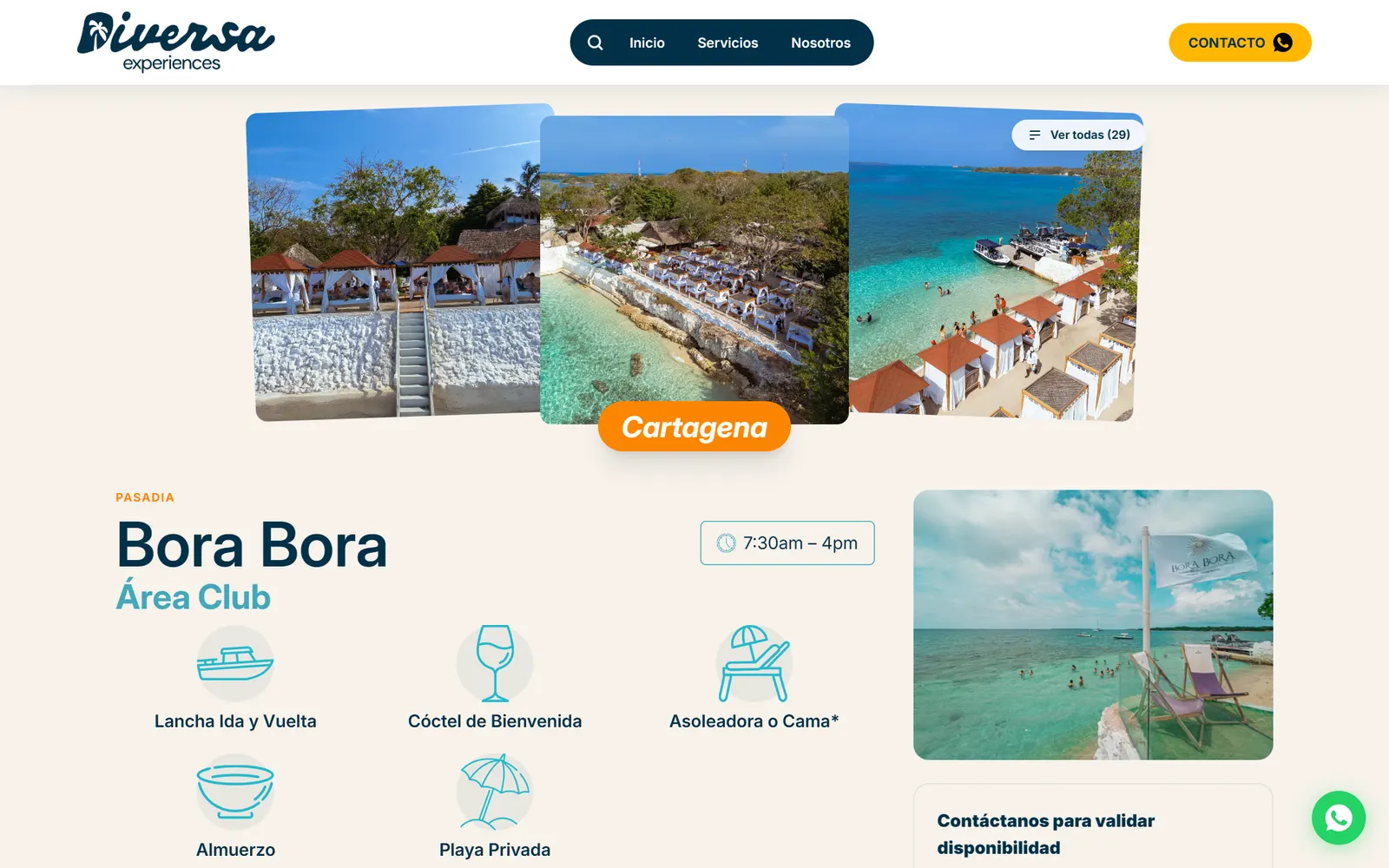 Diversa Experiences: pantalla 3