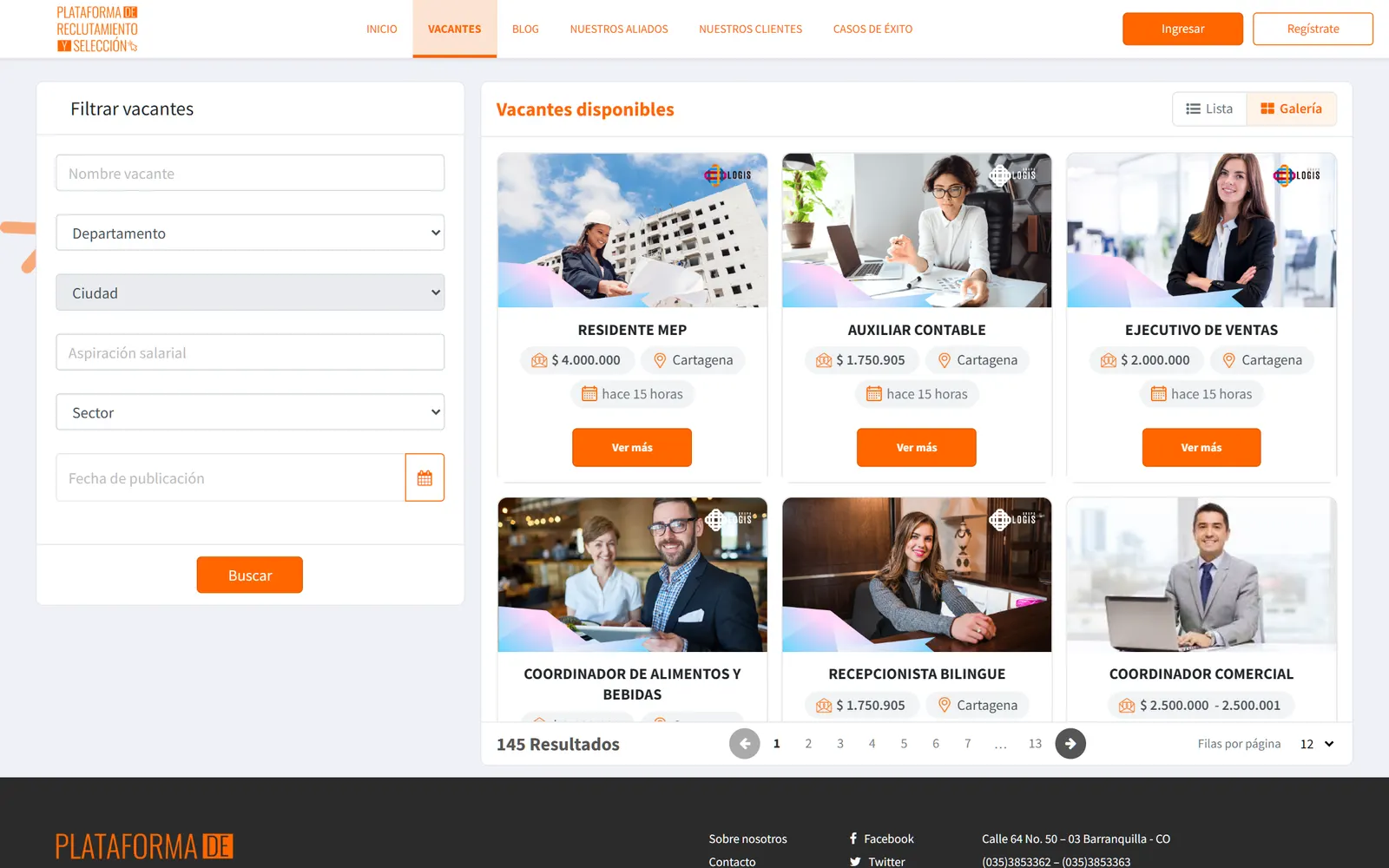 Empleo Grupologis: pantalla 2