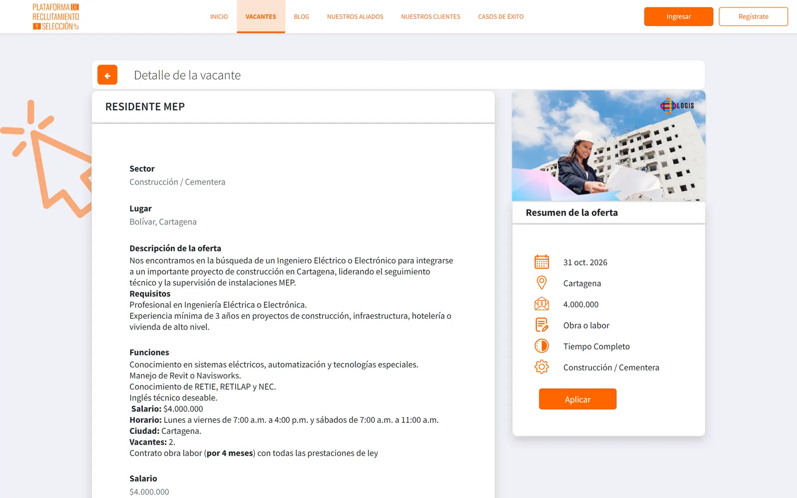 Empleo Grupologis: pantalla 3