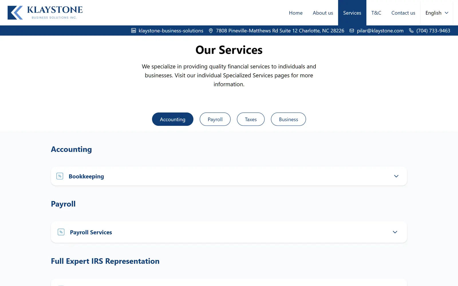 Klaystone Business Solutions: pantalla 3