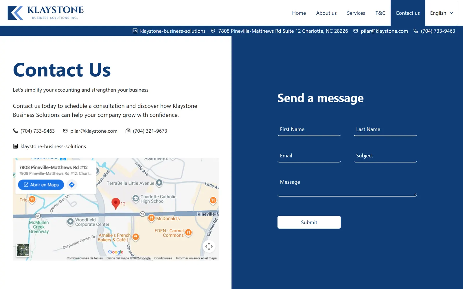 Klaystone Business Solutions: pantalla 4